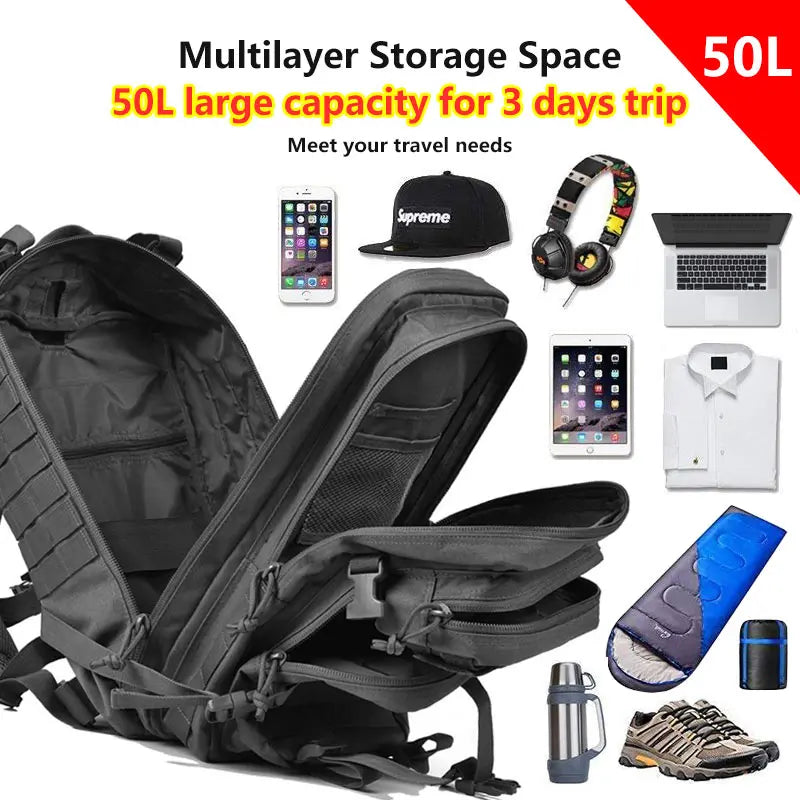 50L Large Capacity Backpack