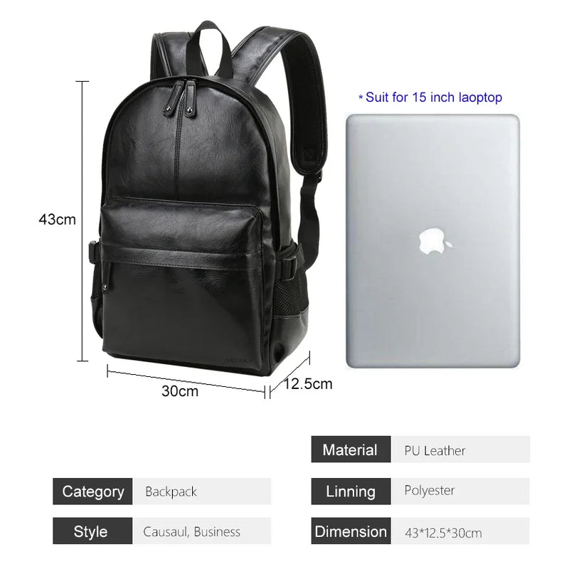 Casual Leather Backpack