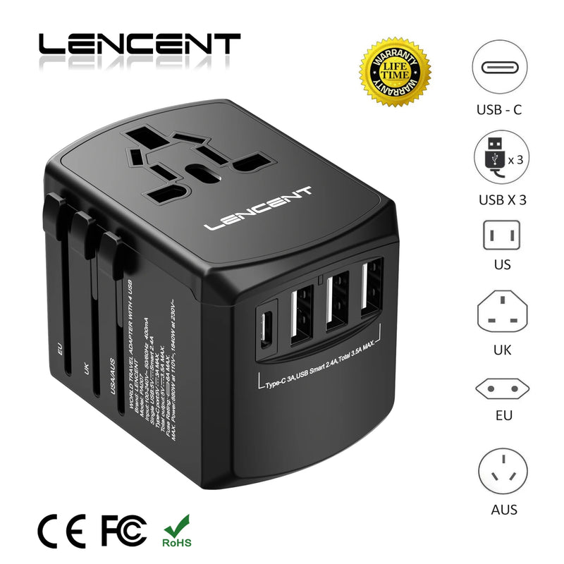 Travel Adapter with Dual USB